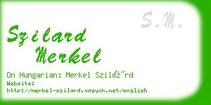 szilard merkel business card